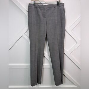BOSS Hugo Boss Gray Virgin Wool Houndstooth Slim Dress Pants Size US 6